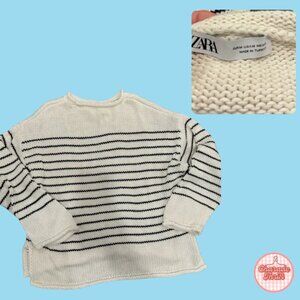 ZARA striped knit sweater